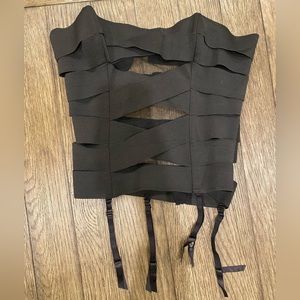 Seduction Frederick’s of Hollywood Black Wrap Corsette